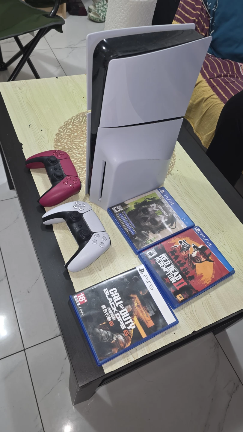 PlayStation 5 Console with Two Controllers and Three Games - photo 2