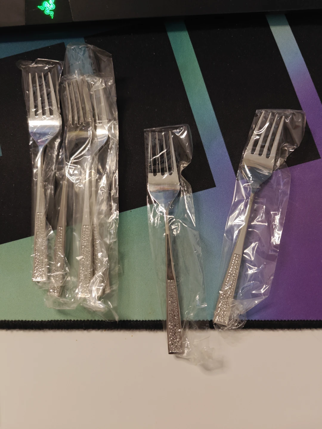 Set of 7 Stainless Steel Forks