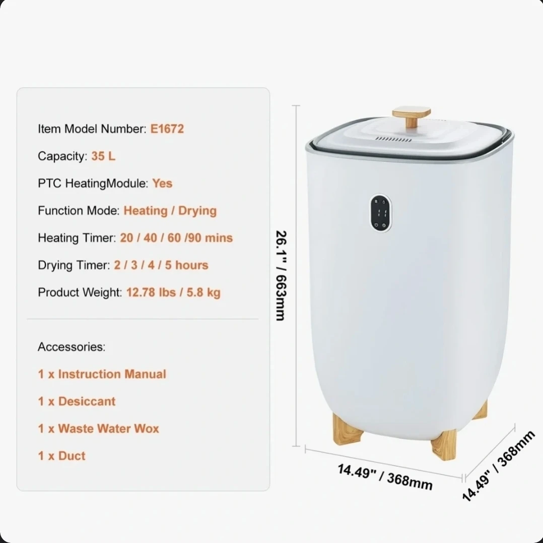 VEVOR 35L Towel Warmer Bucket - photo 3
