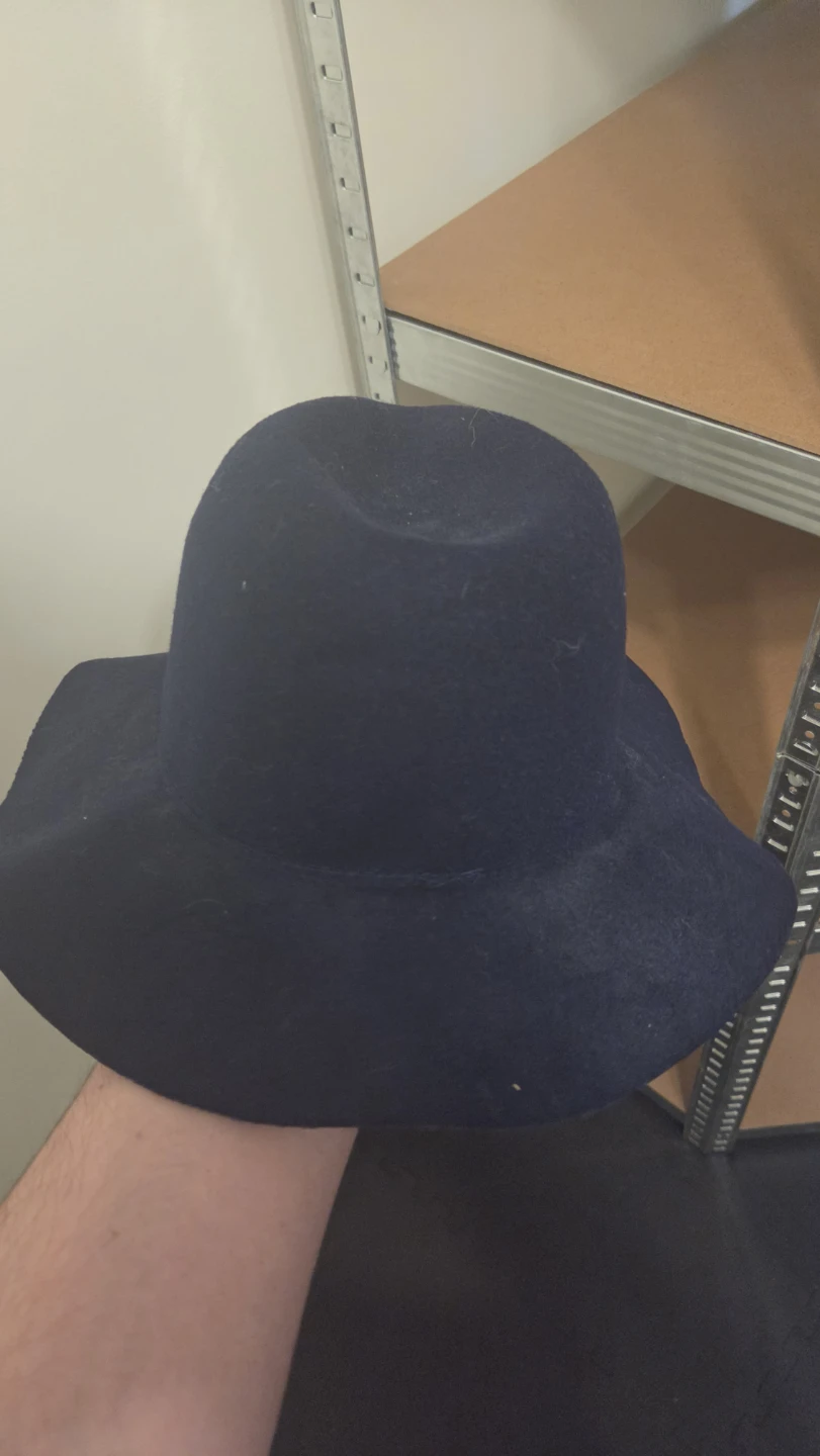 Navy blue fedora hat - photo 2