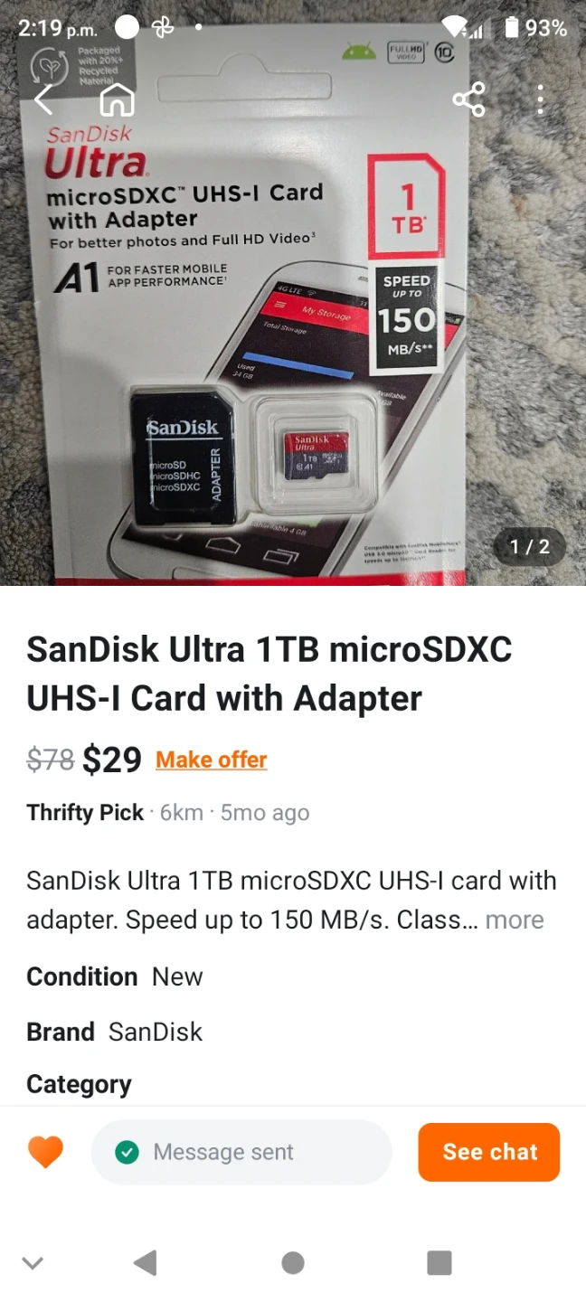 Sandisk micro SDXC USER THROY :: RIP OFF