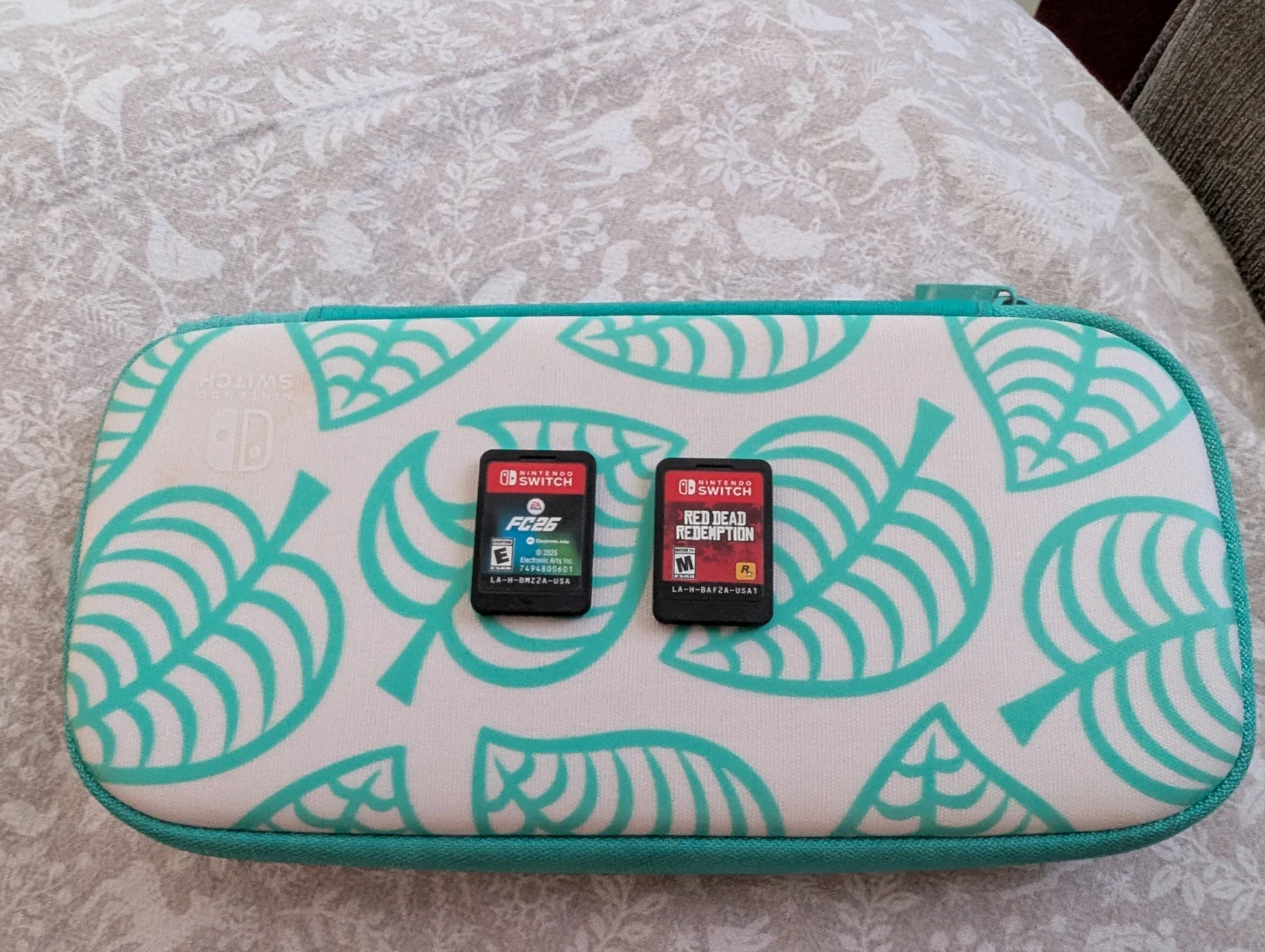 Nintendo Switch Lite Animal Crossing Case and 2 Game Carts - photo 2