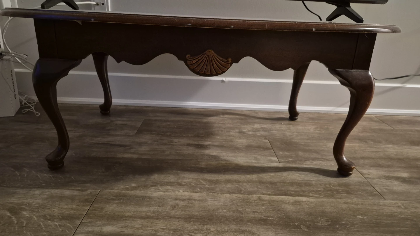 Vintage Oval Wooden Coffee Table - photo 2