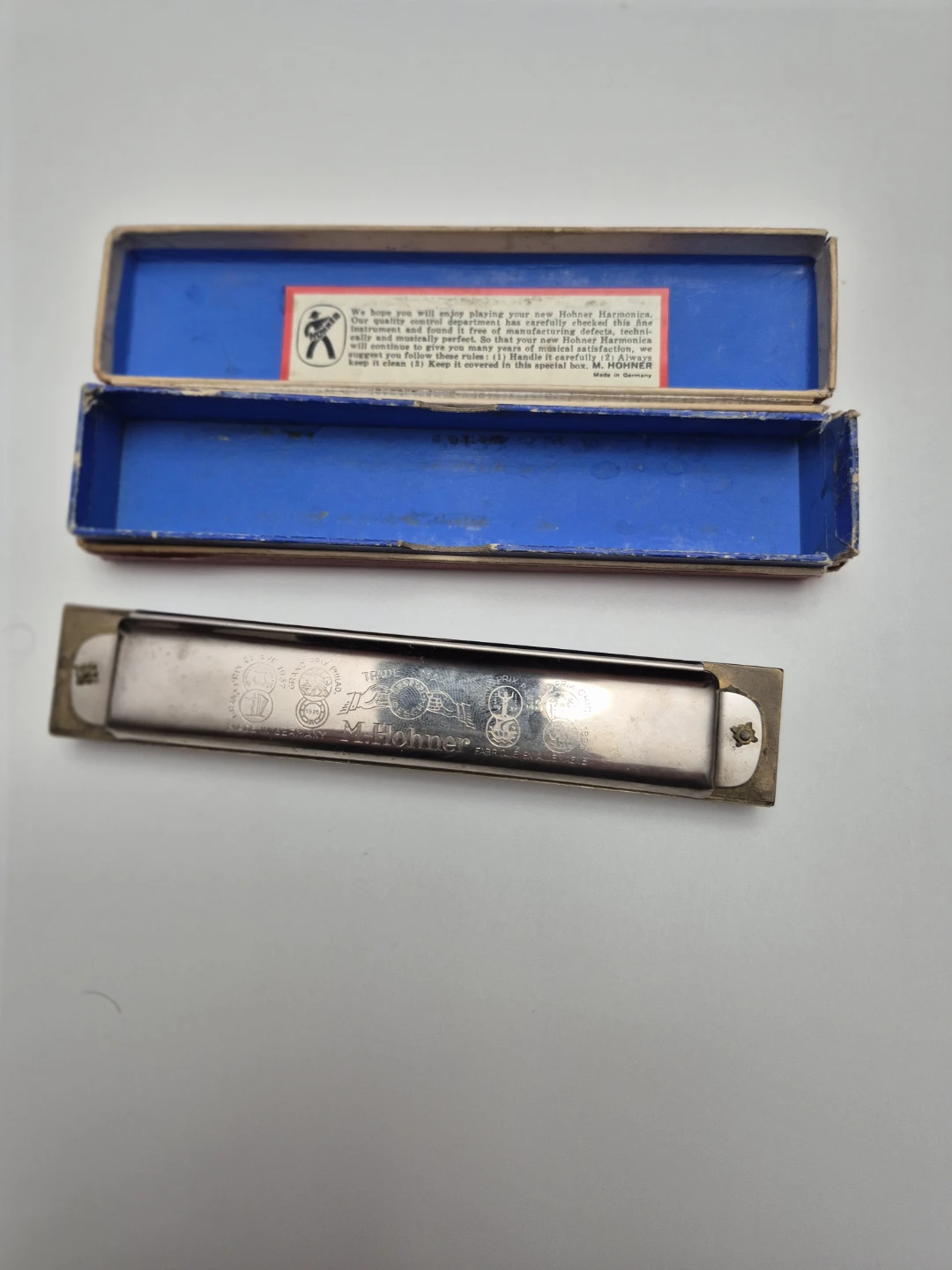 Vintage M. Hohner Harmonica in Original Box