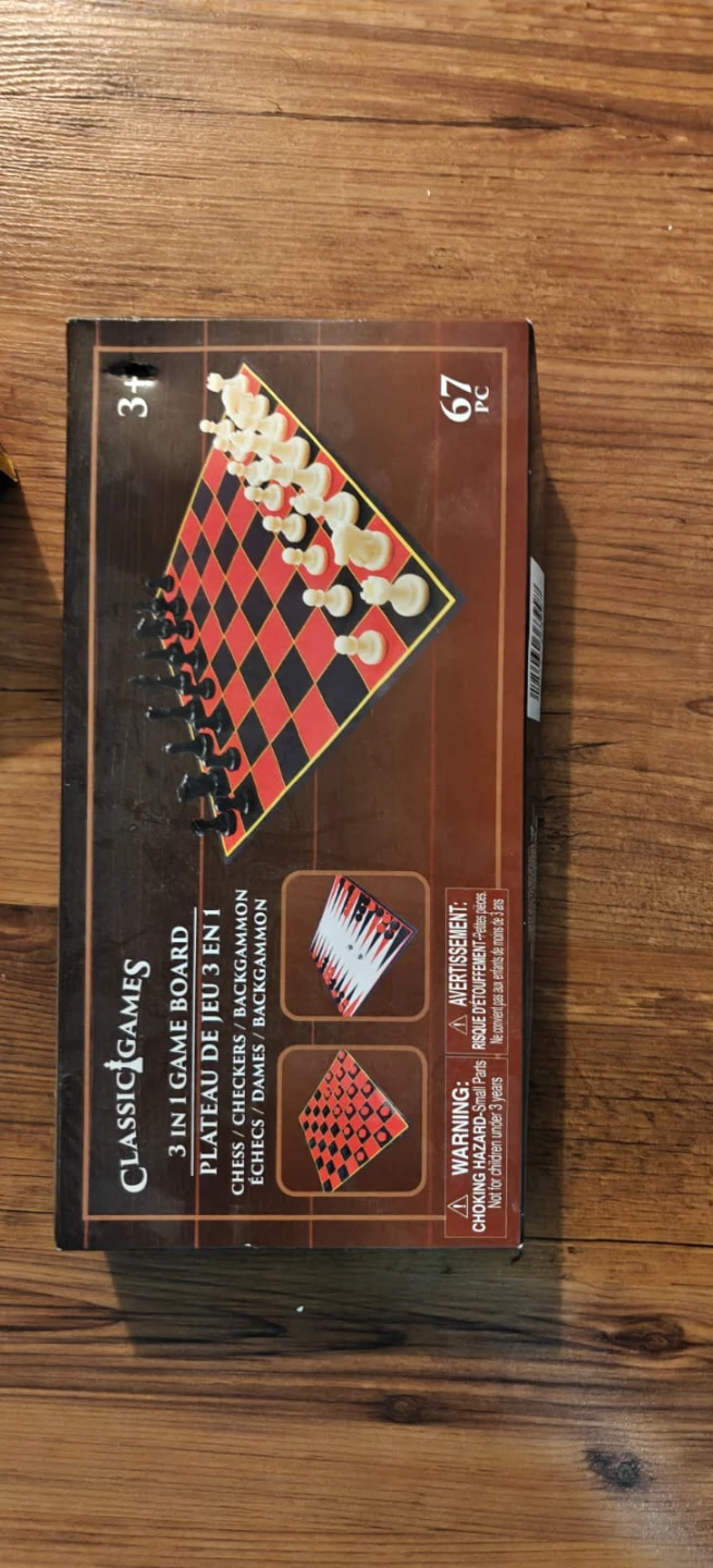 Classic Games 3-in-1 Game Board