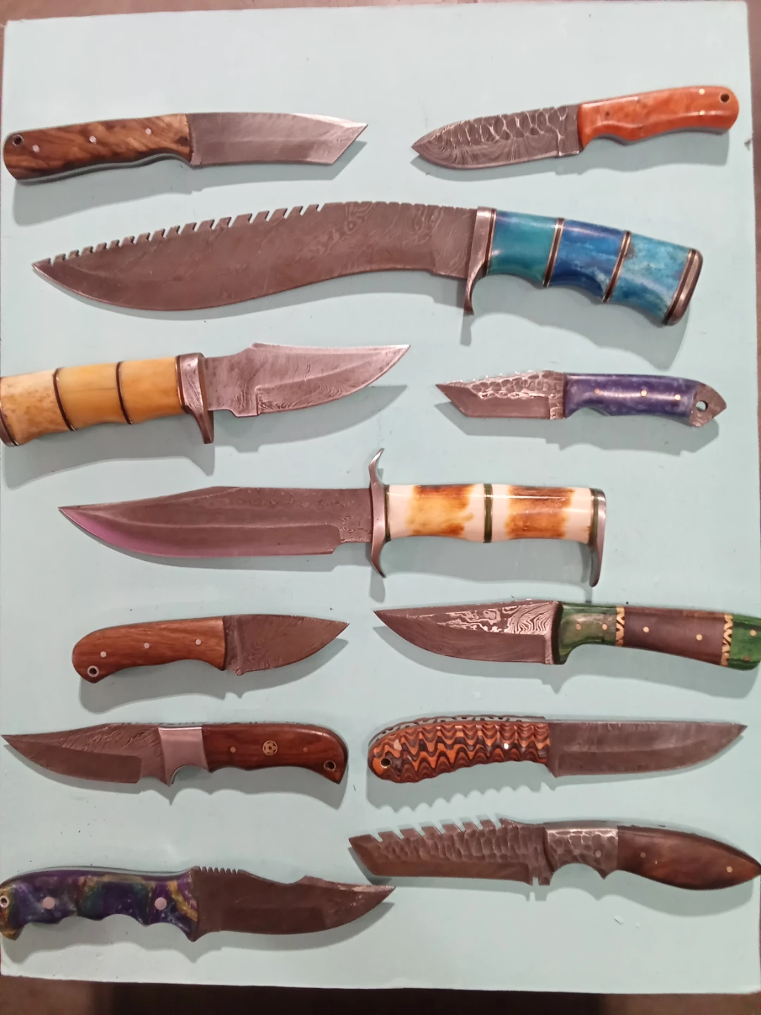 Custom Damascus Steel Knife Collection