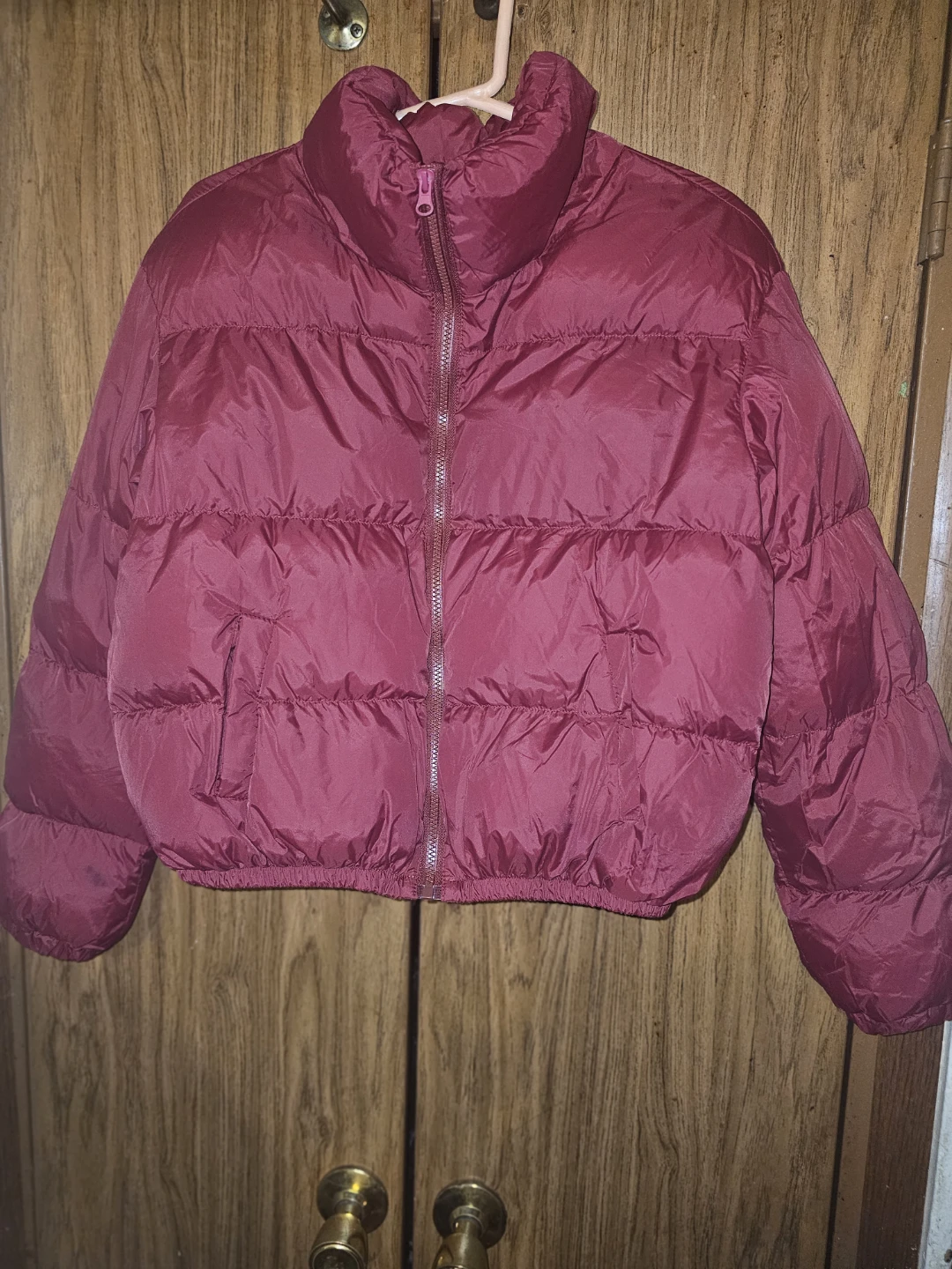 Maroon Puffer Jacket