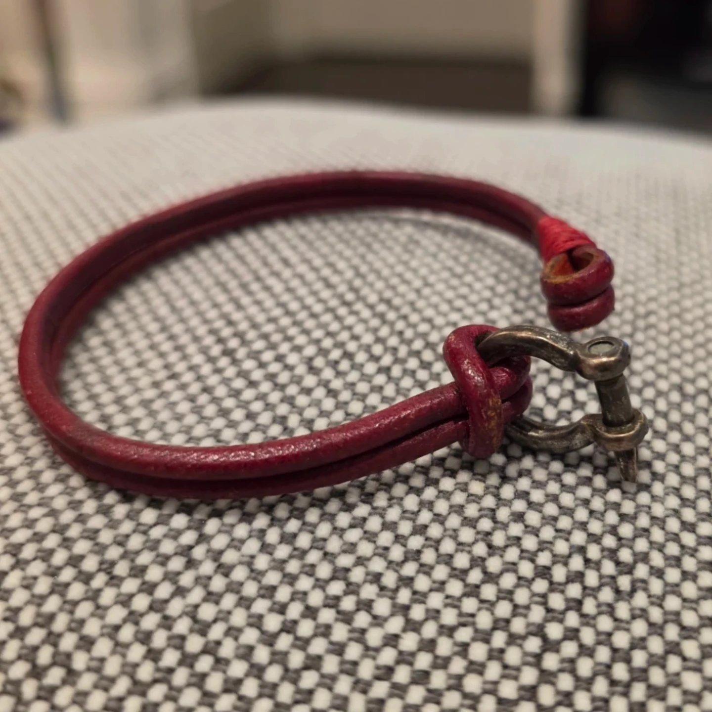 Red Leather Double Wrap Bracelet - photo 3