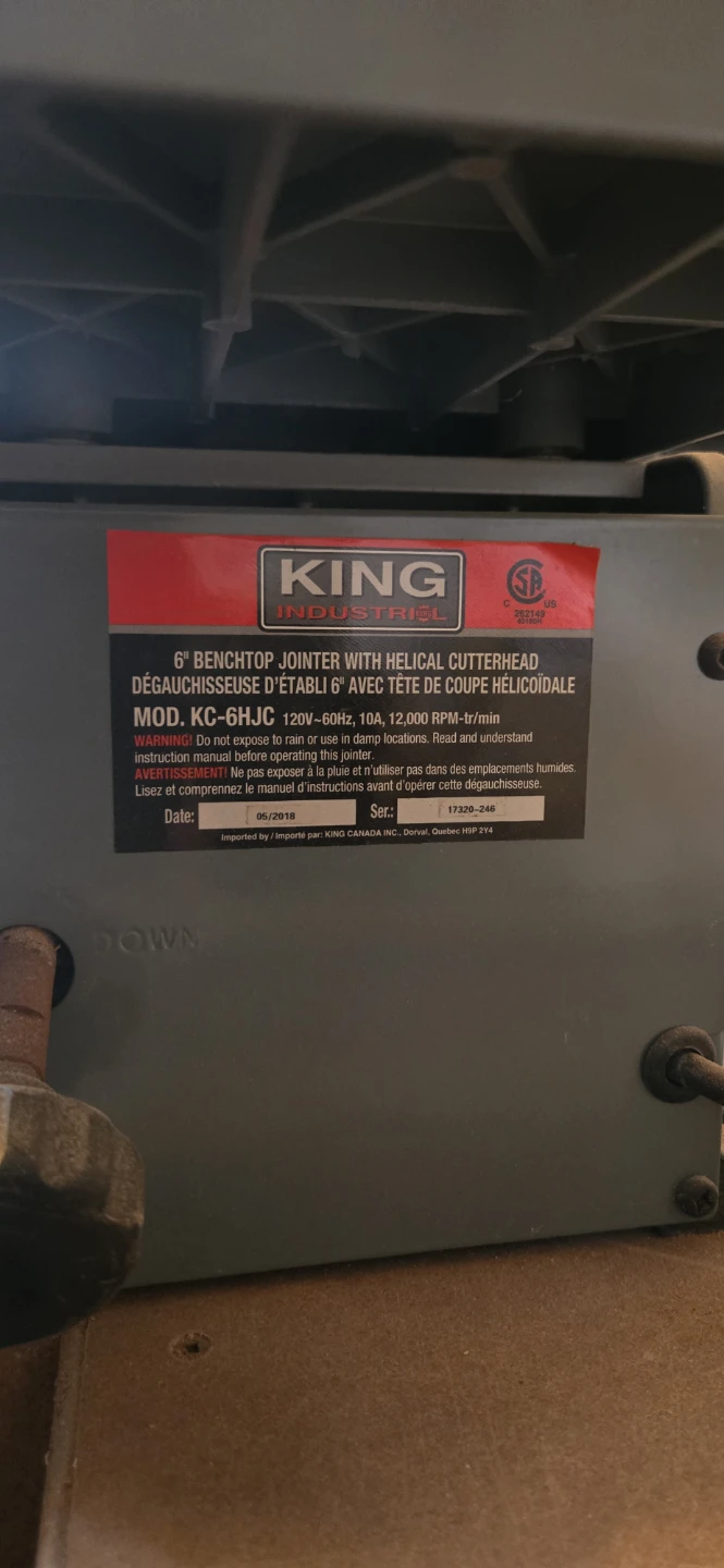 King Industrial Benchtop Jointer w/ Helical Cutter, 6" (KC-6HJC) - photo 2