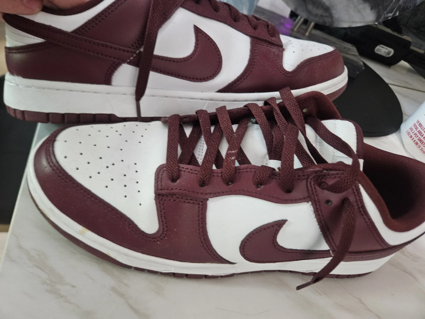 Nike Dunk Low Burgundy White Sneakers