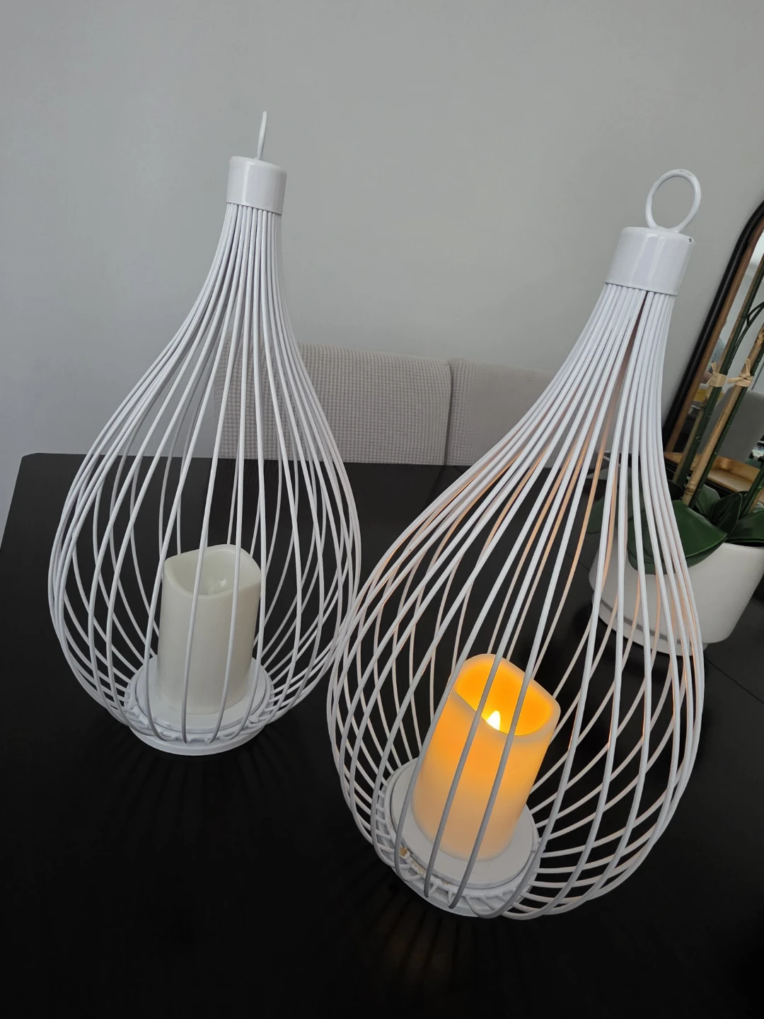 Set of Three Decorative Metal Lanterns