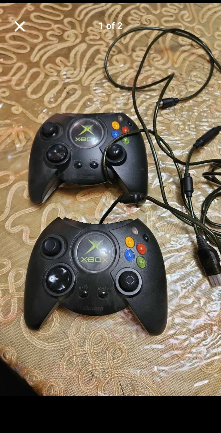 Two Original Xbox Controller