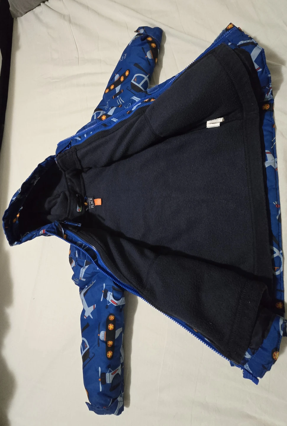4T The Children's Place Blue Airplane Winter Jacket - photo 2