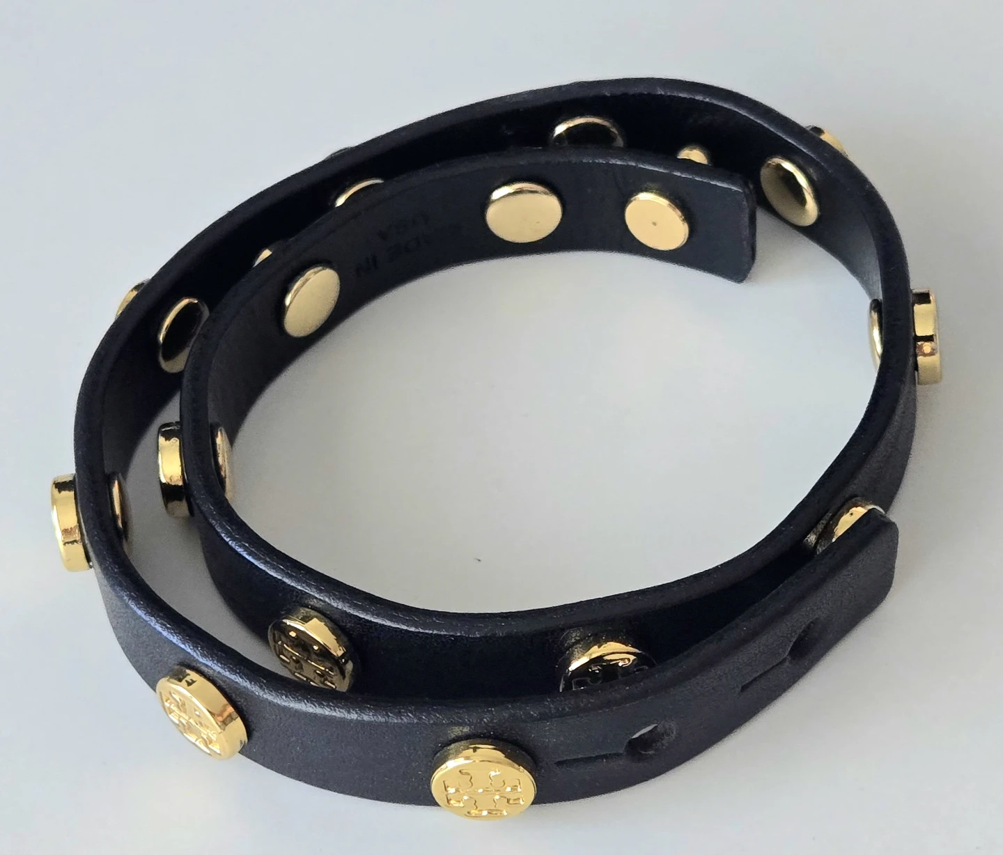 Tory Burch black leather wrap bracelet - photo 5