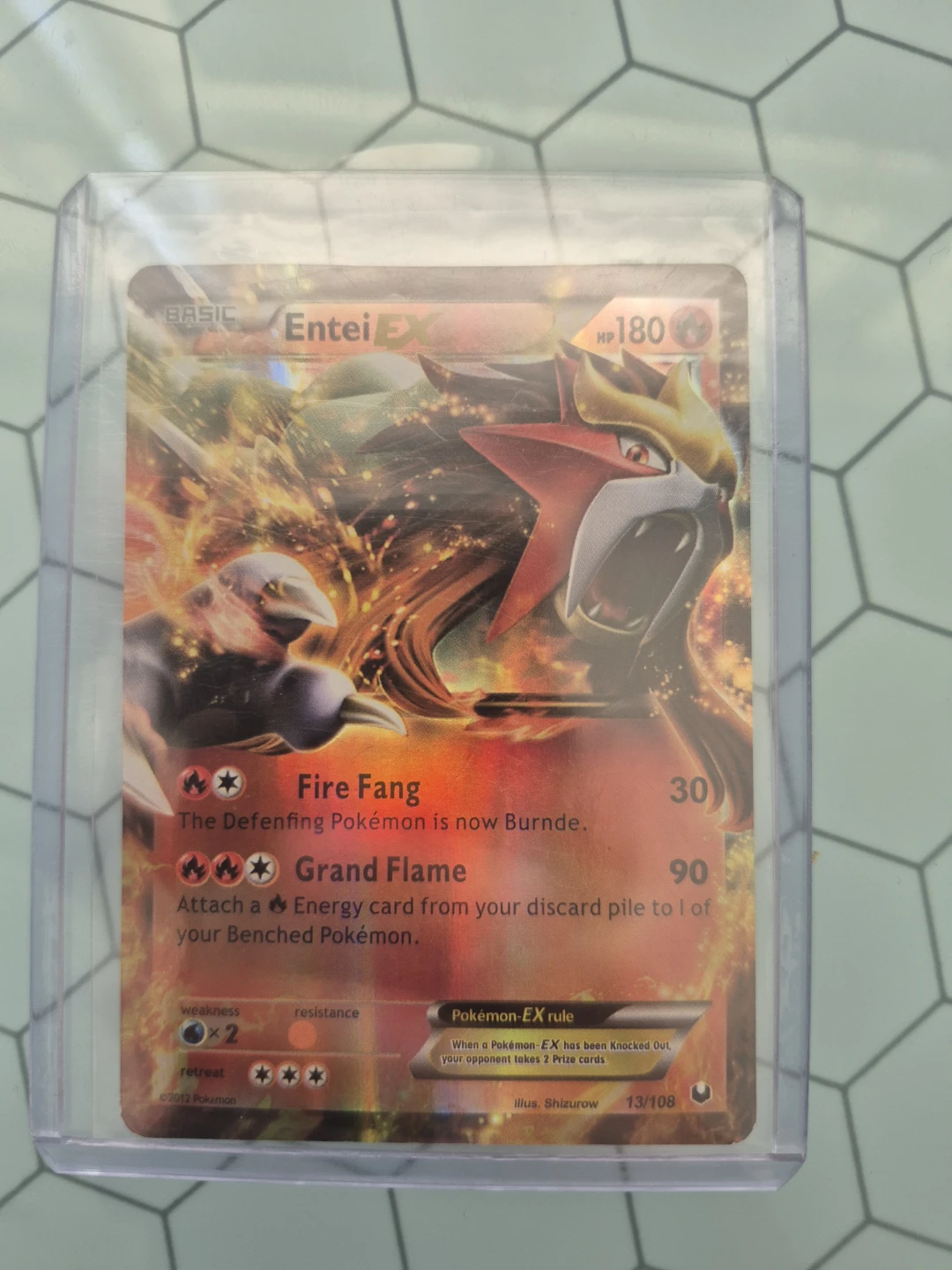 Entei EX Pokemon Card 13/108