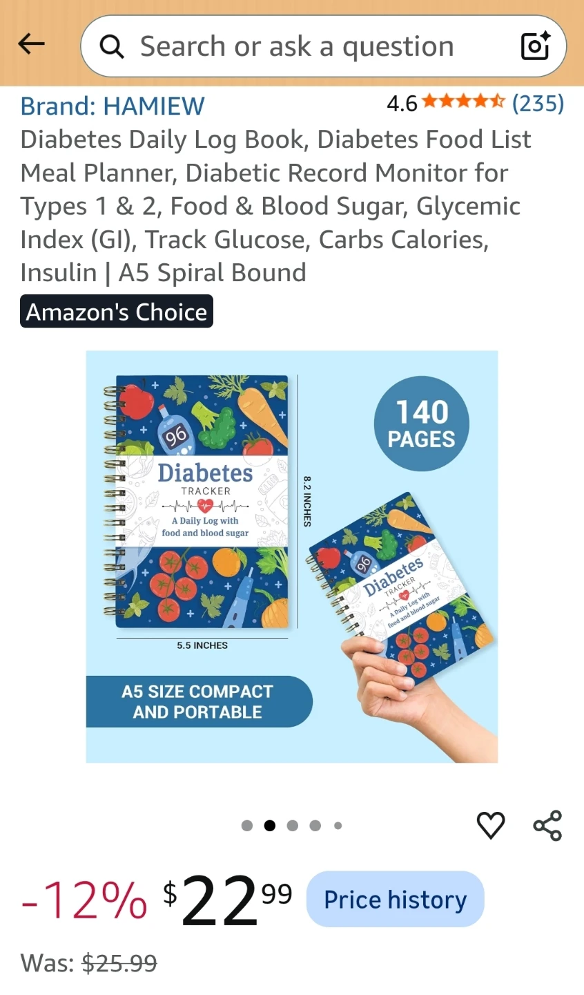 Diabetes Daily Log Book