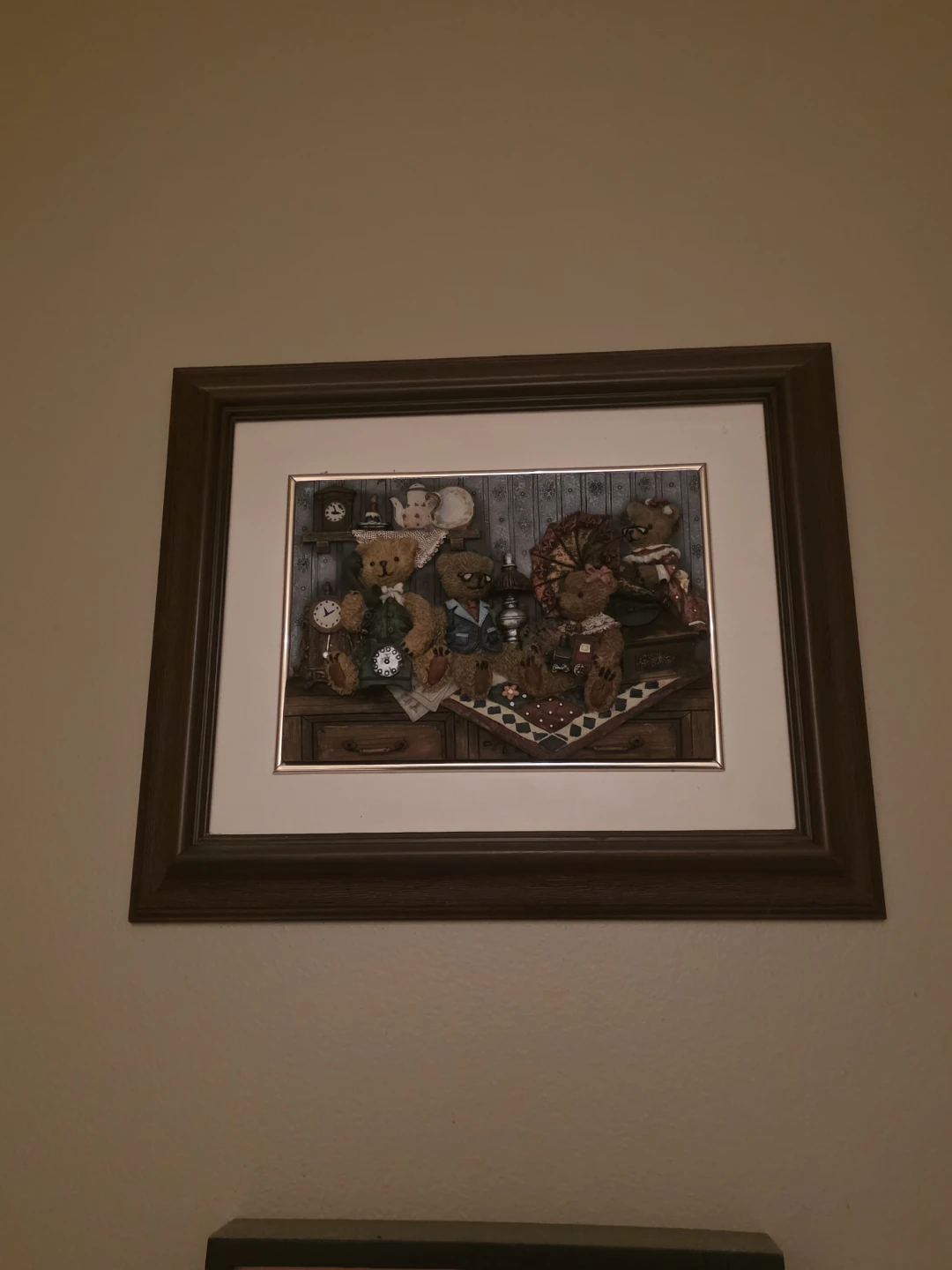 Framed Teddy Bear Wall Art