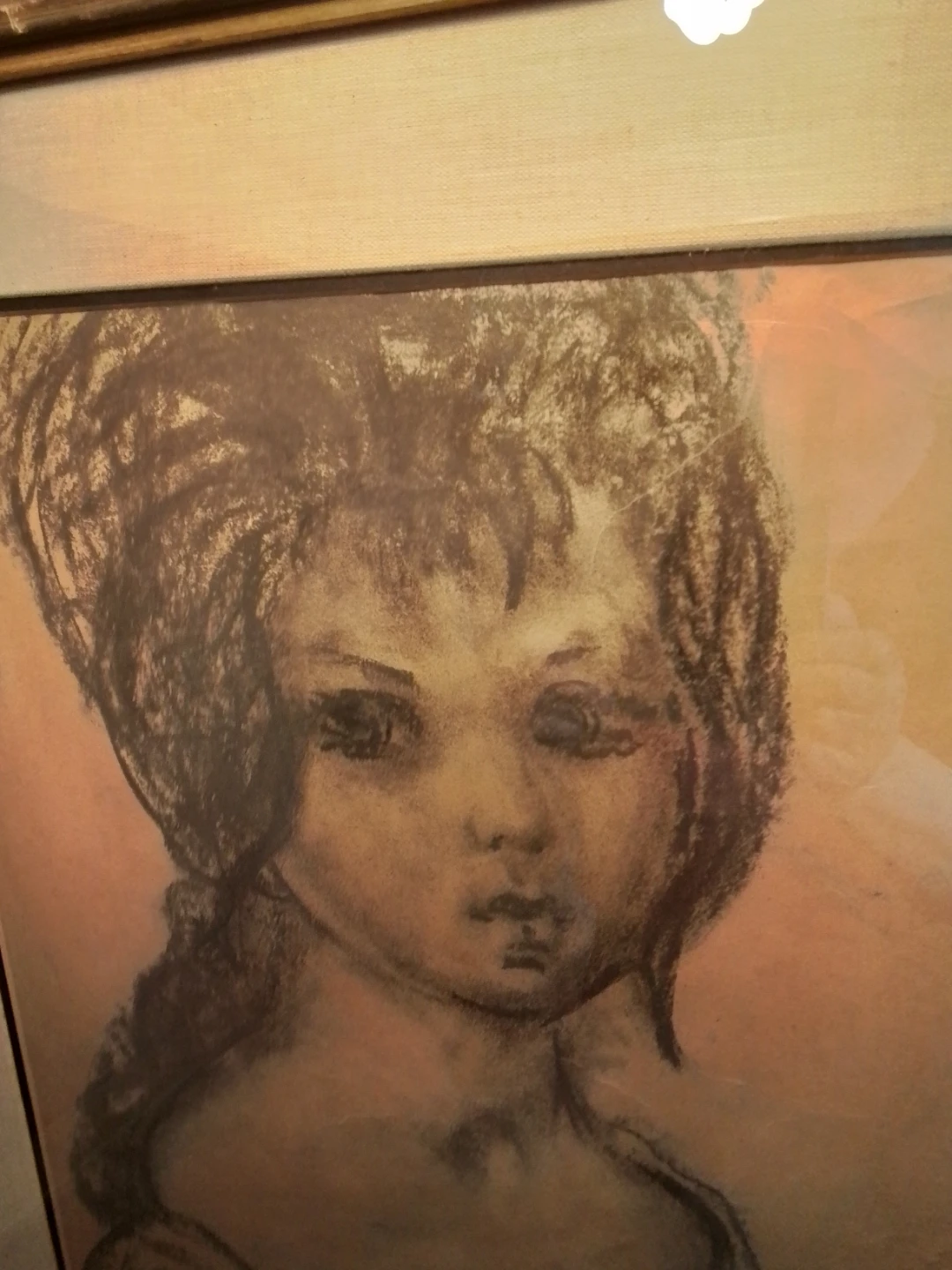 Stylized Charcoal Portrait of a Girl (Manner of Roger Etienne) - photo 2