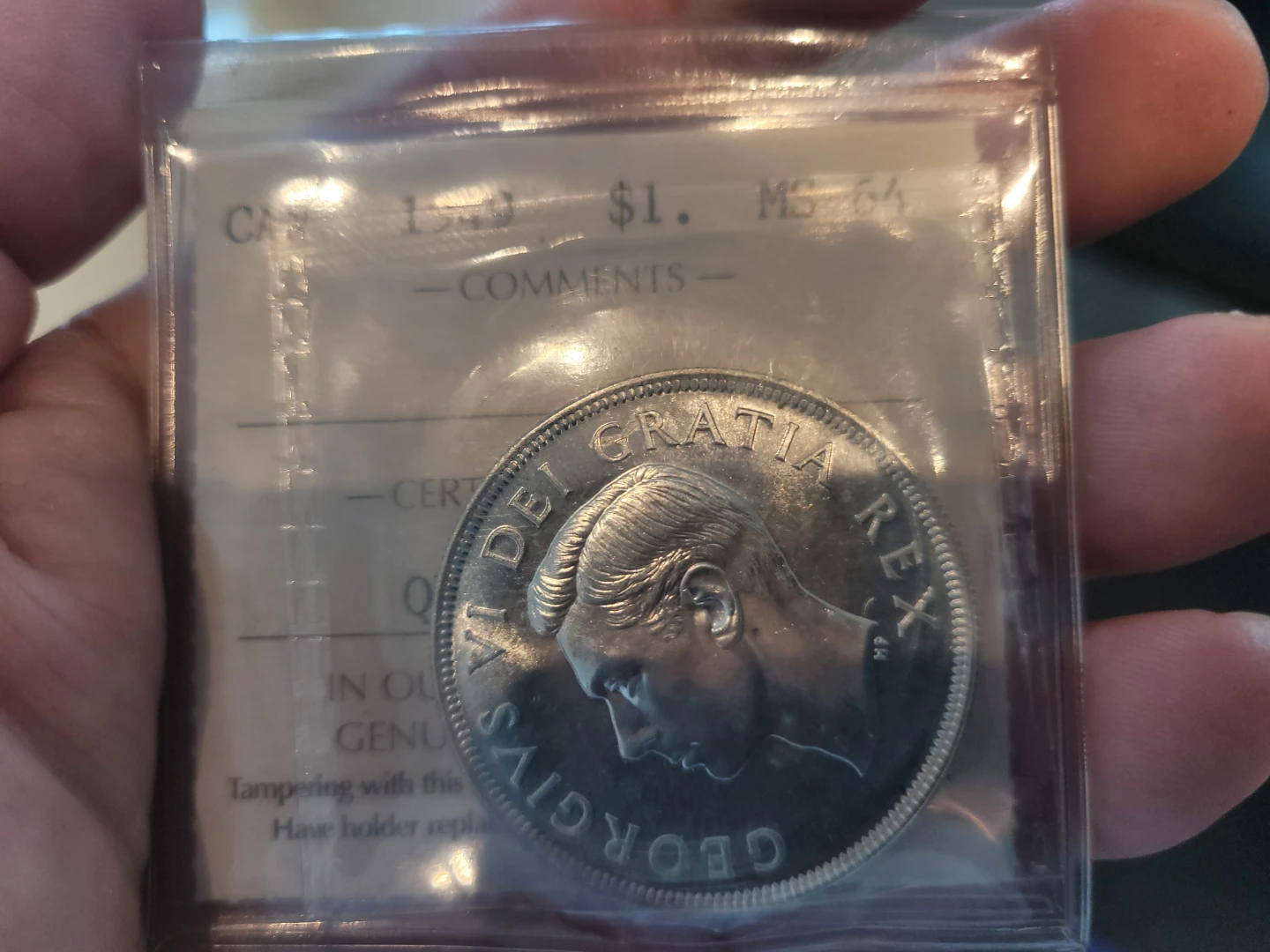 1949 Canadian Silver Dollar Coin - photo 4