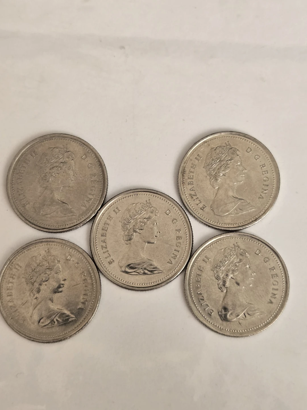Set of 5 1973 RCMP Centennial 25-Cent Coins - photo 2