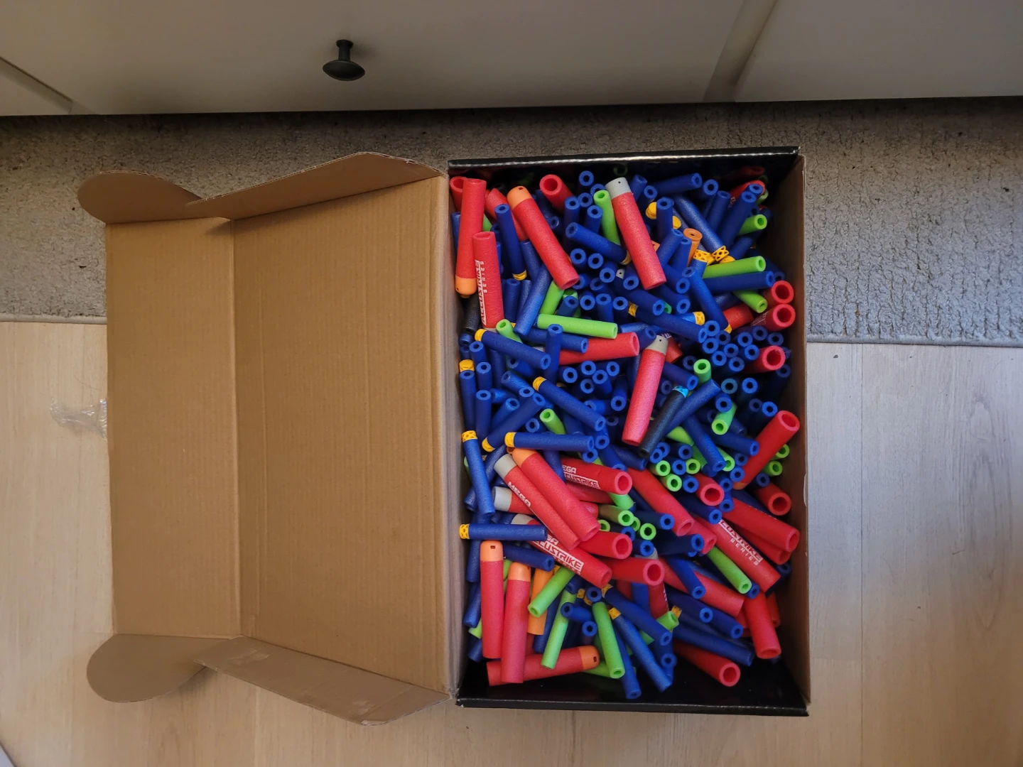 Roughly 2 thousand foam darts