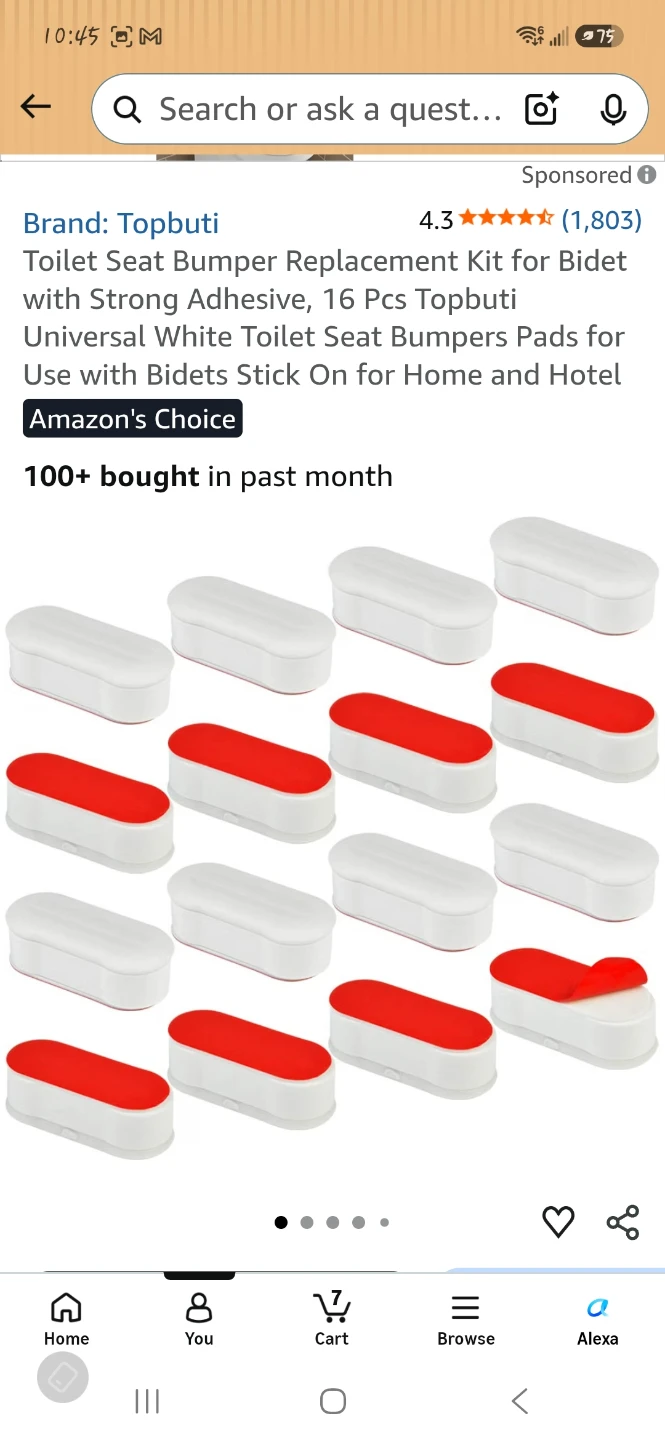 Toilet Seat Bumper Kit - 16 Pieces