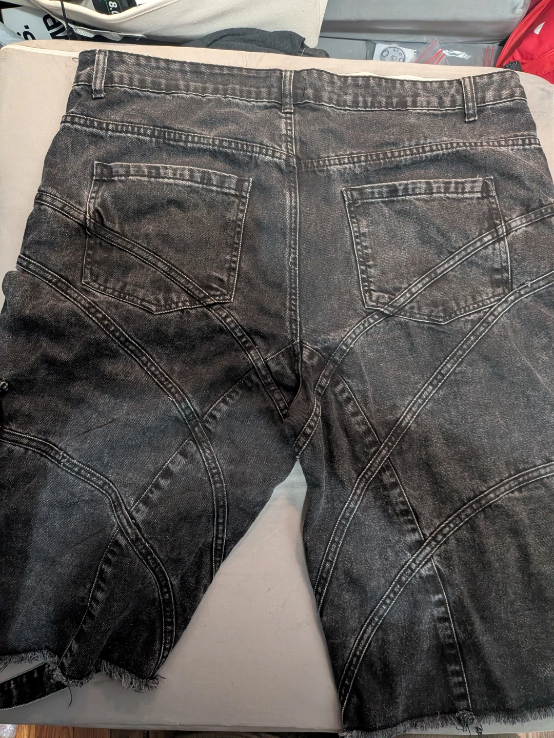 boohooMAN Black Denim Cargo Jeans Size 40 - photo 4