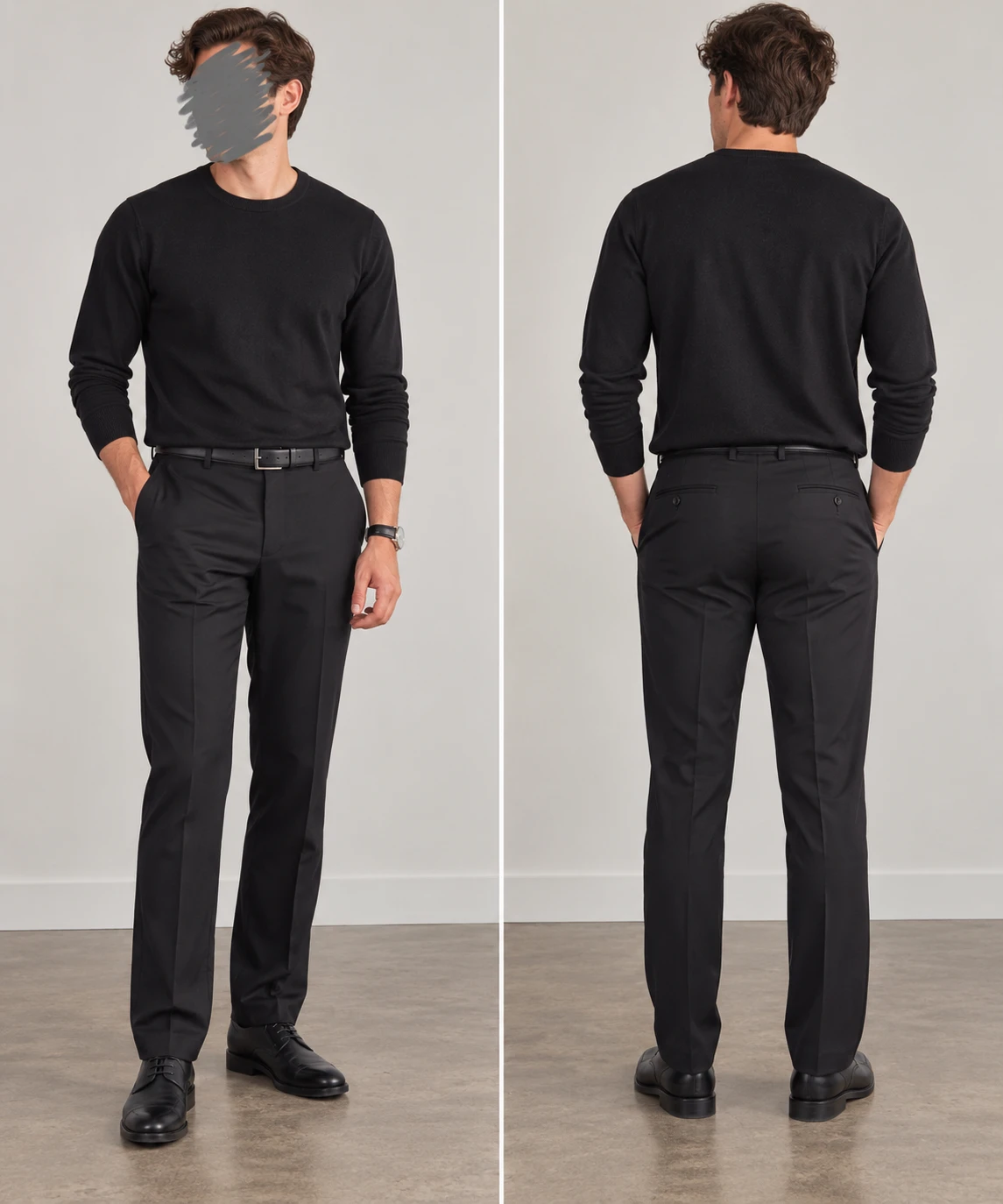 H&M Regular Fit Black Dress Pants Size is 30R