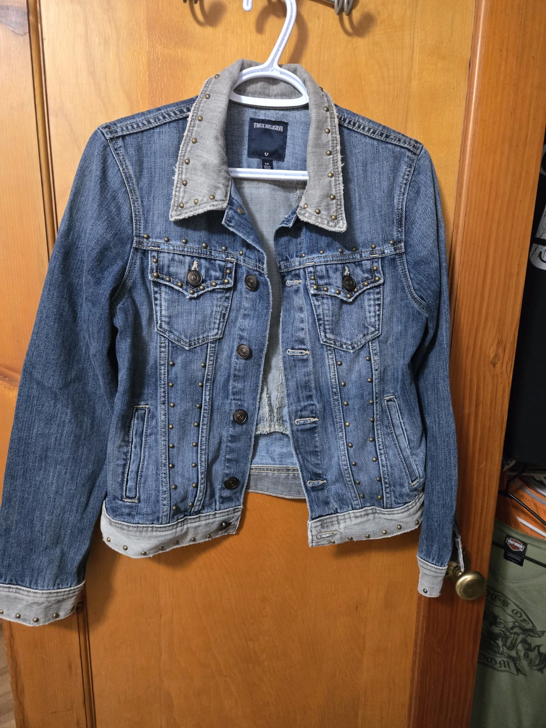 True Religion Denim Jacket with Studs - Size S/P