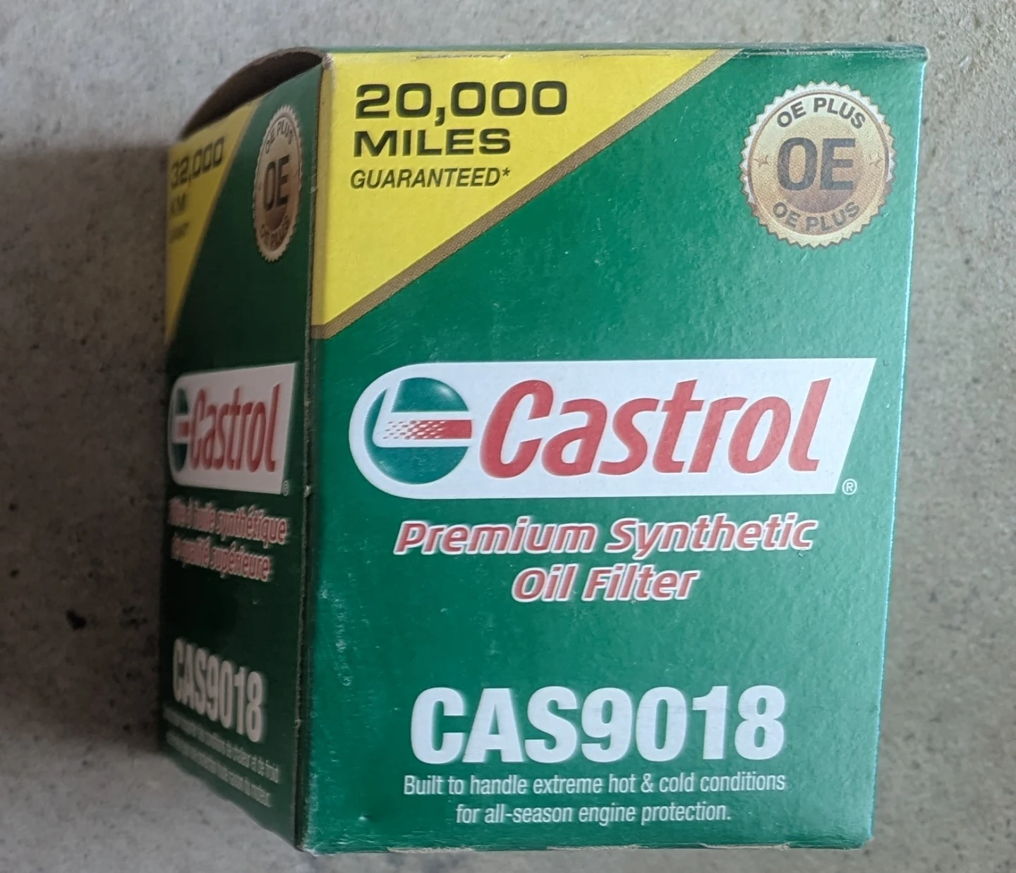 Castrol CAS9018 Premium Synthetic Oil Filter