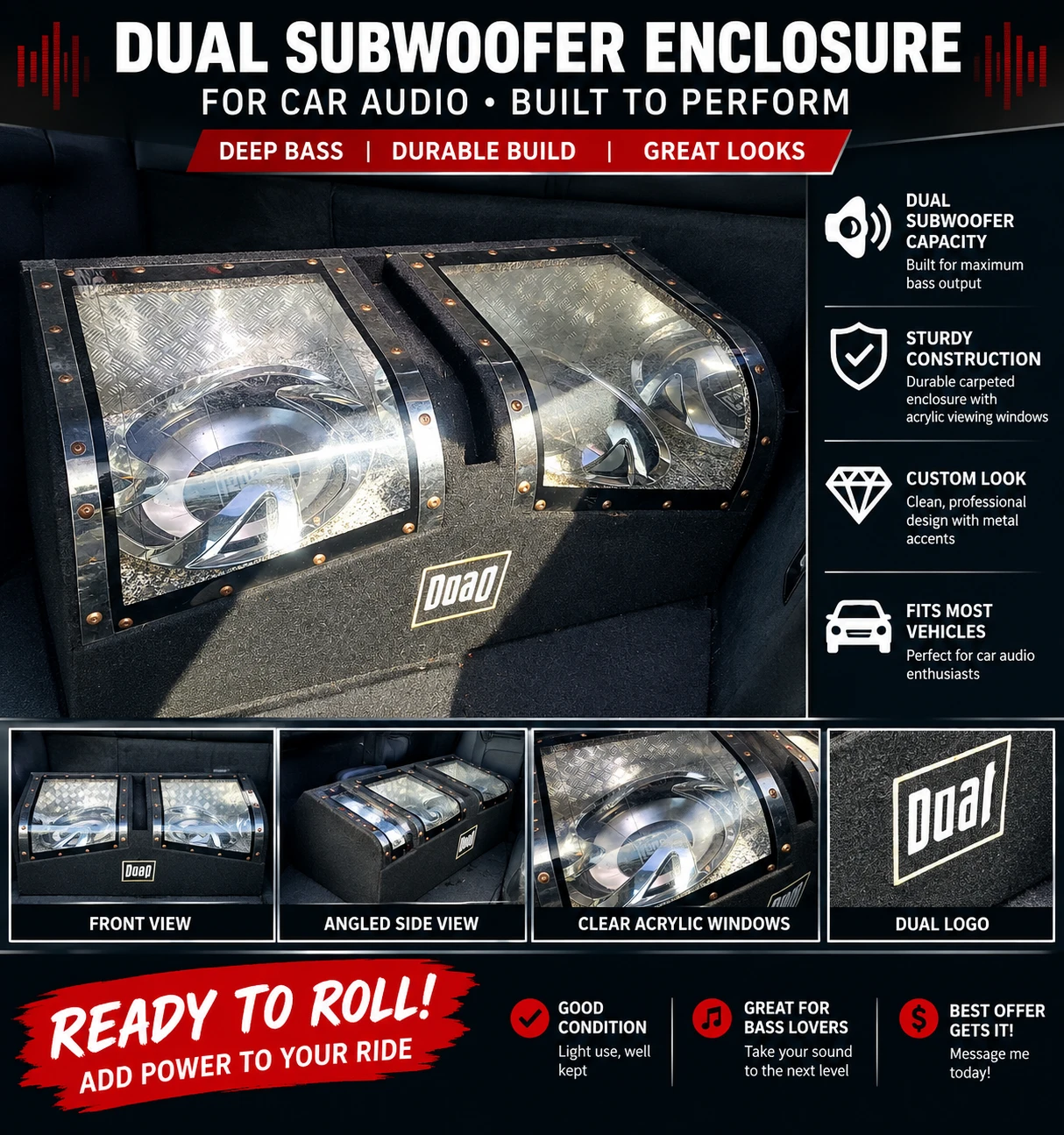Dual Car Subwoofer Box