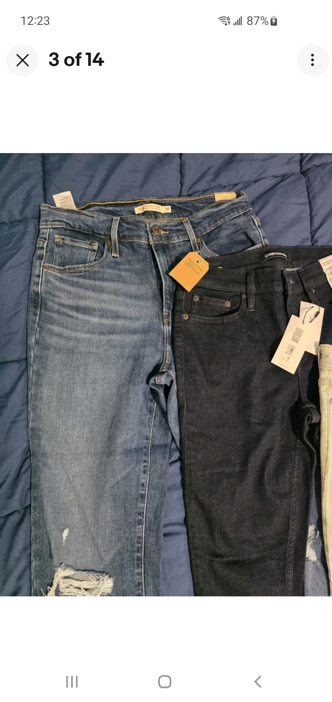 3 NEW Womens Jeans Calvin Klein 27/Levis 28/Reitmans 28 - photo 3