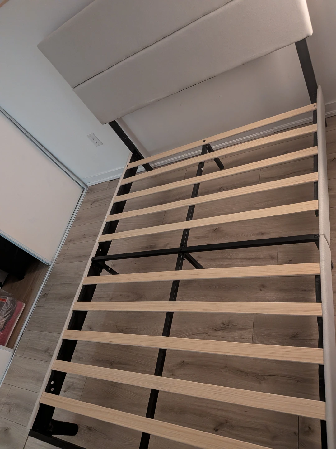Upholstered Bed Frame with Wooden Slats - photo 4