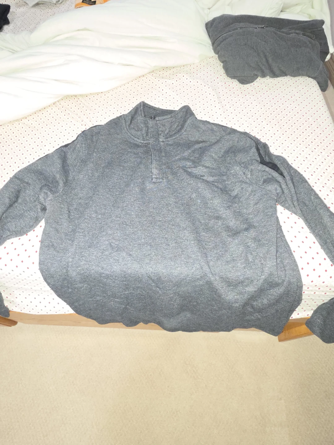 Calvin Klein Quarter-Zip Sweater - Size Large