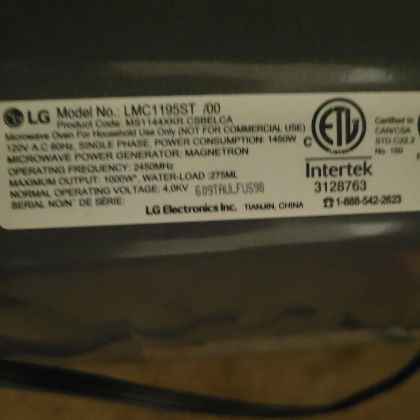 LG COUNTERTOP MICROWAVE - photo 3