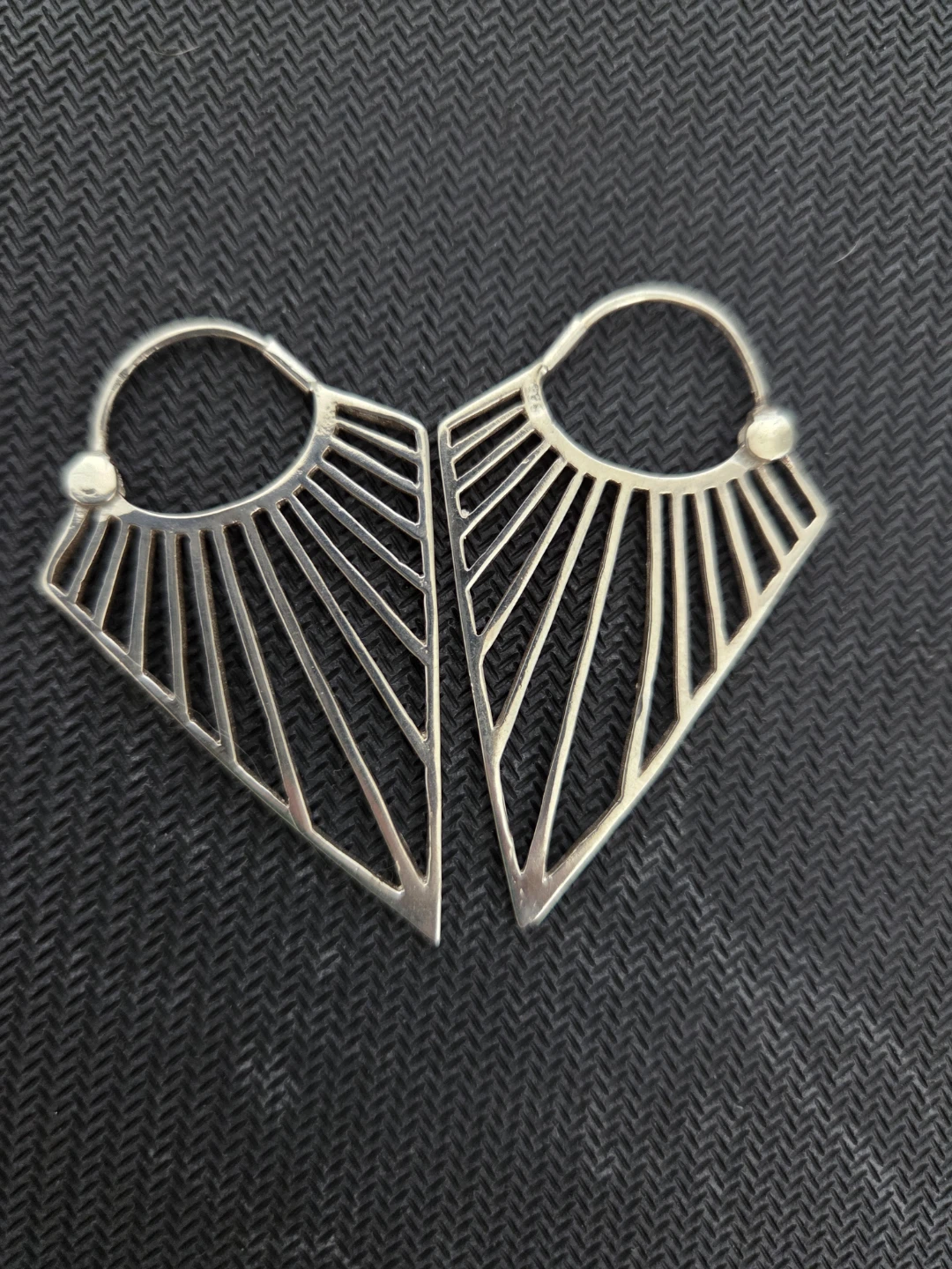 Silver Geometric Hoop Earrings