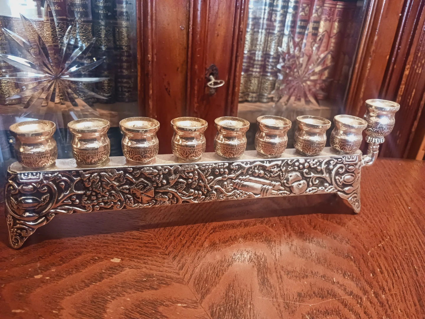 Beautiful silver CHANUKAH MENORAH 🕎 Candleholder - photo 2