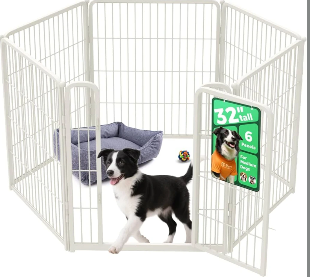 New, FXW 32" Dog Playpen with 6 Panels