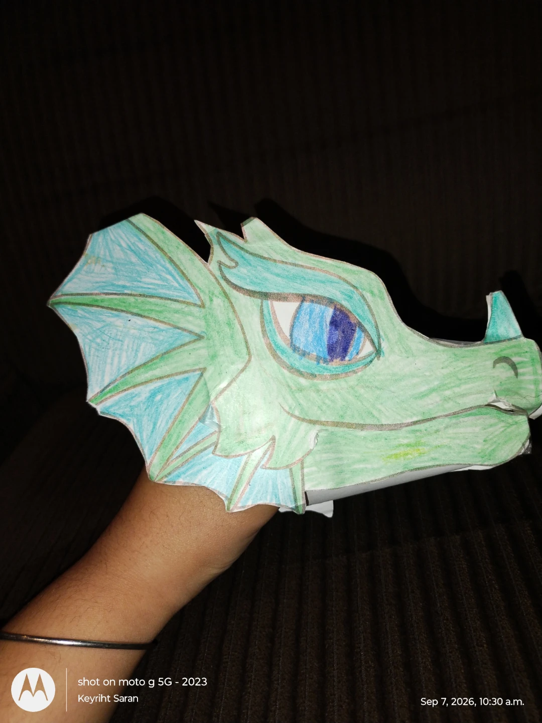 Handmade Dragon puppets