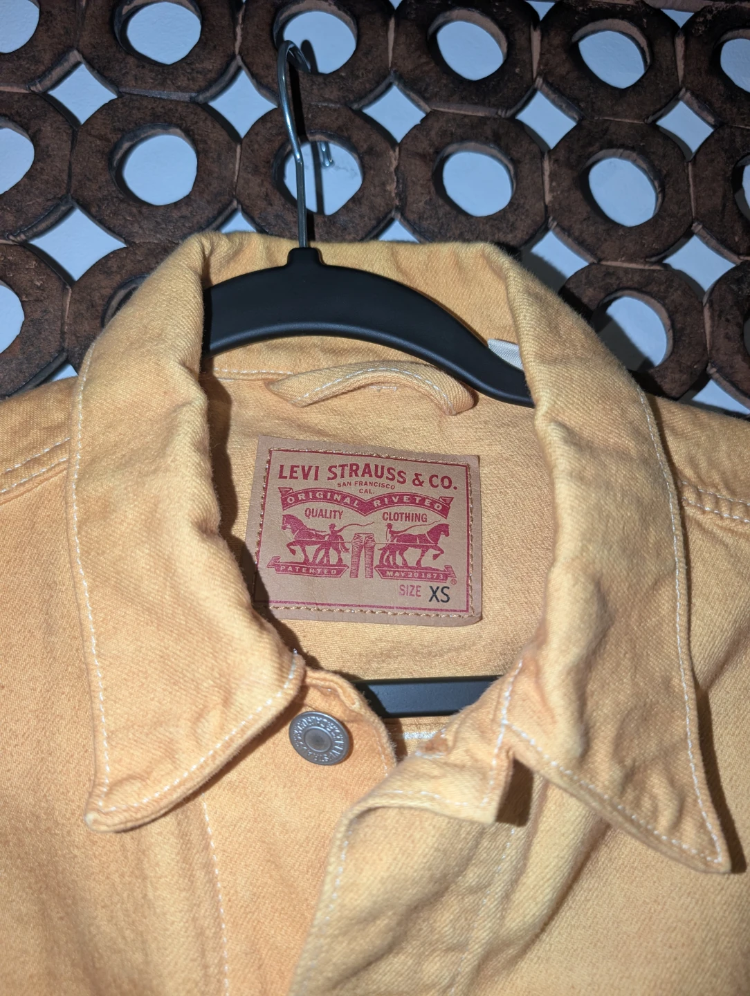 Vintage Levi's Denim Mustard Yellow Jacket - photo 5