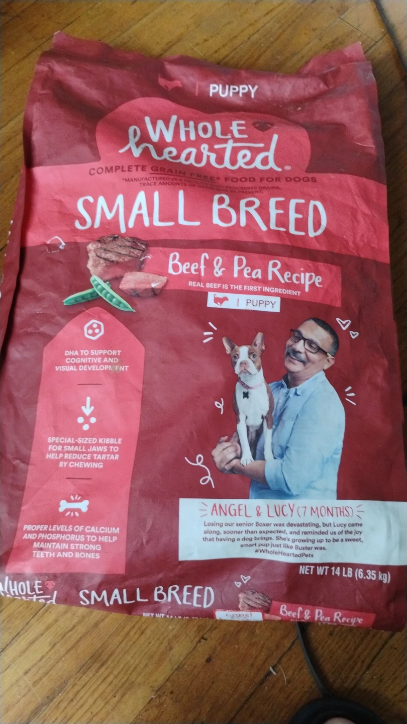 Wholehearted Small Breed Puppy Beef & Pea Dog Food 14lb