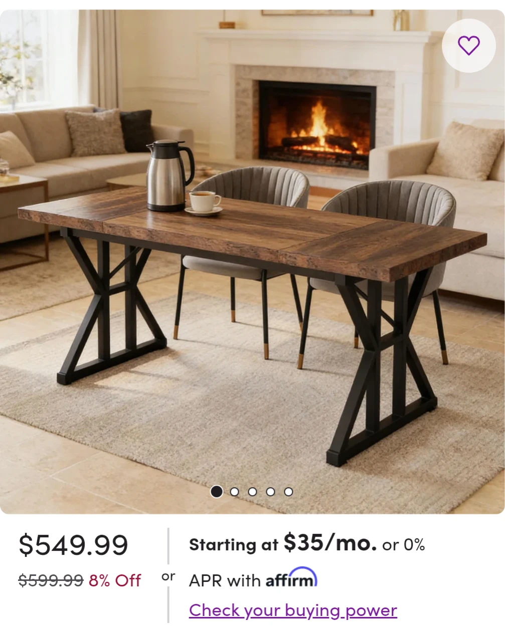 Mid-Century Modern Dining Set – Table & 4 Chairs