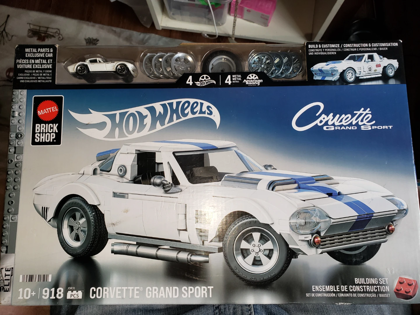Hot Wheels Brick Shop Corvette Grand Sport Building Set