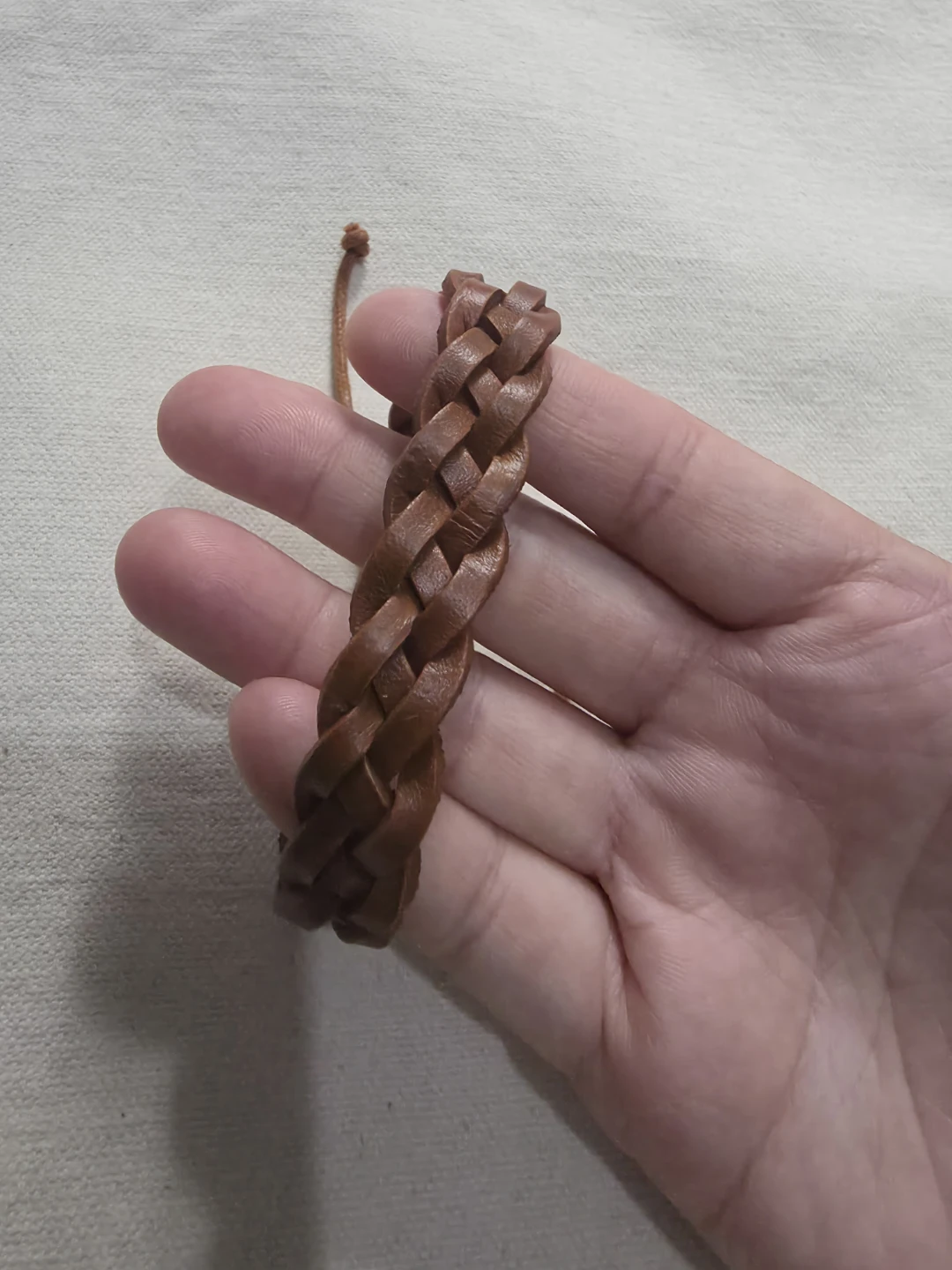 Braided Brown Leather Bracelet 🏈