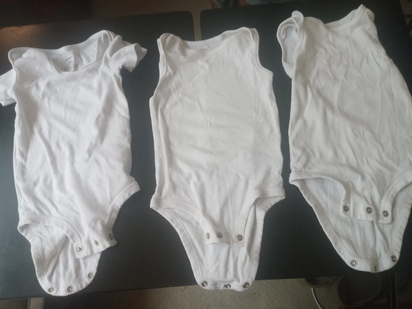 Carter's White Bodysuits - 3 Pack - 12 Months
