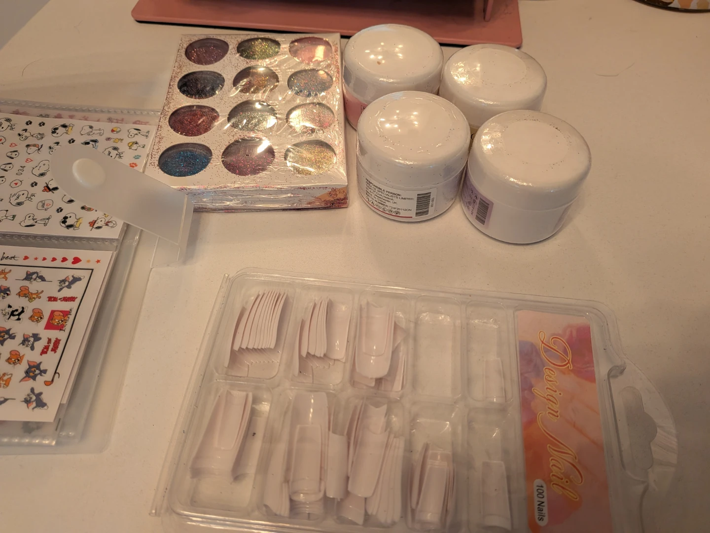 Nail Art Bundle with Decals, Glitter, and Tips