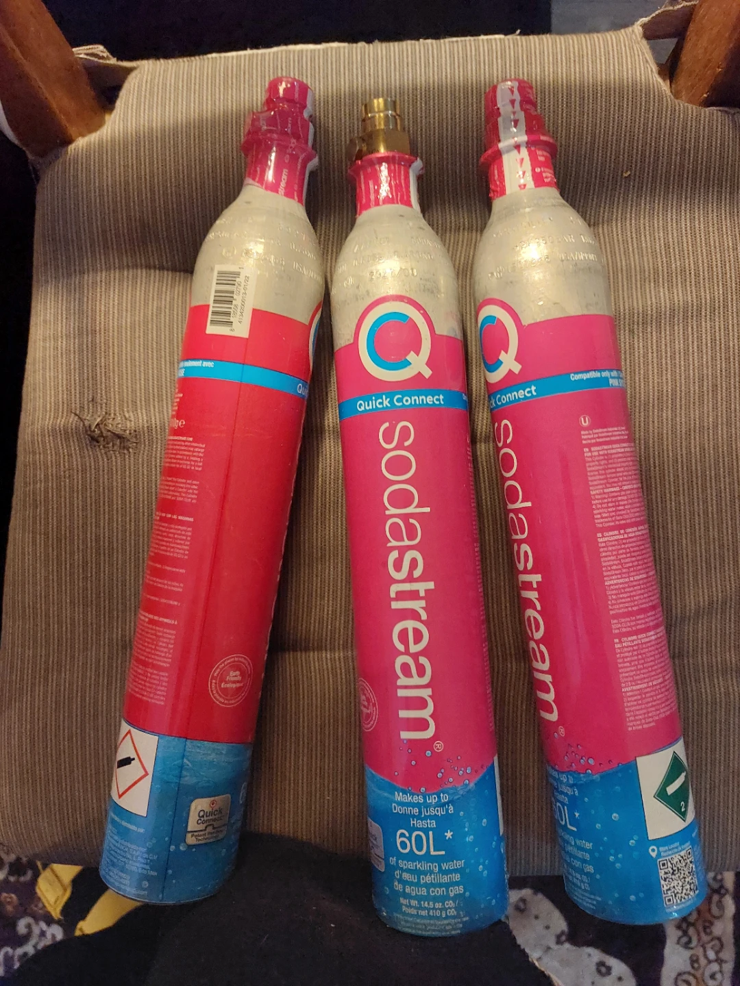 3 SodaStream Quick Connect CO2 Cylinders