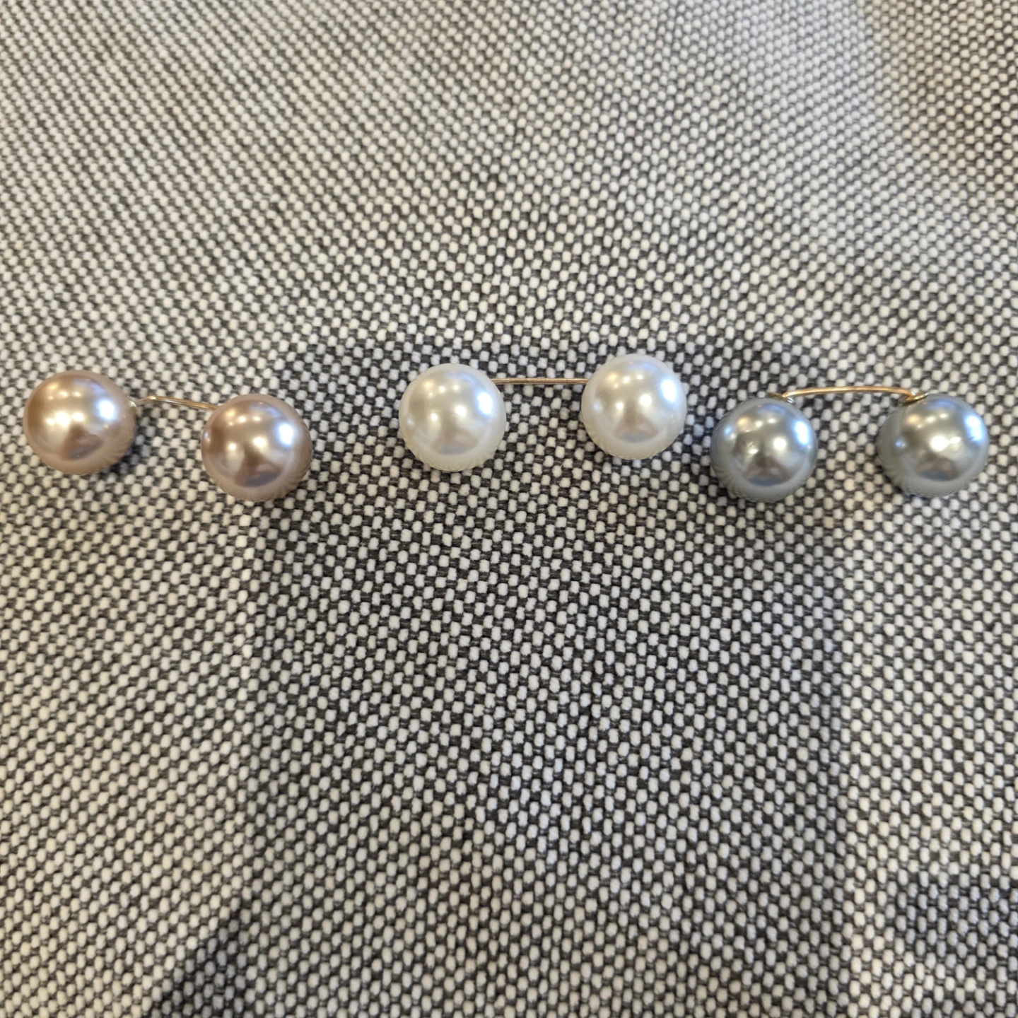 Pearl Style Brooch Pins Set - photo 2