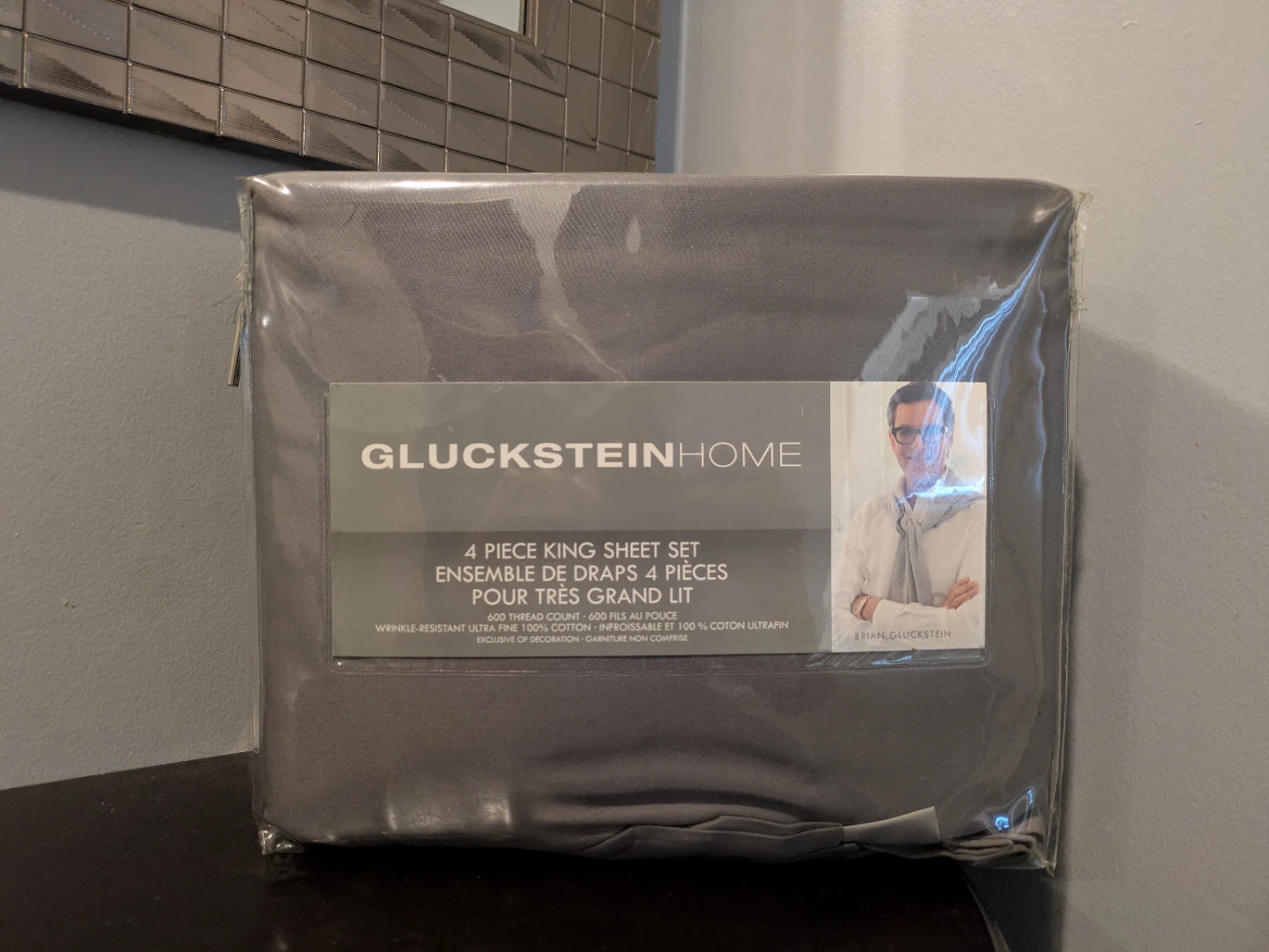 (Brand New) GlucksteinHome 4-Piece King Sheet Set