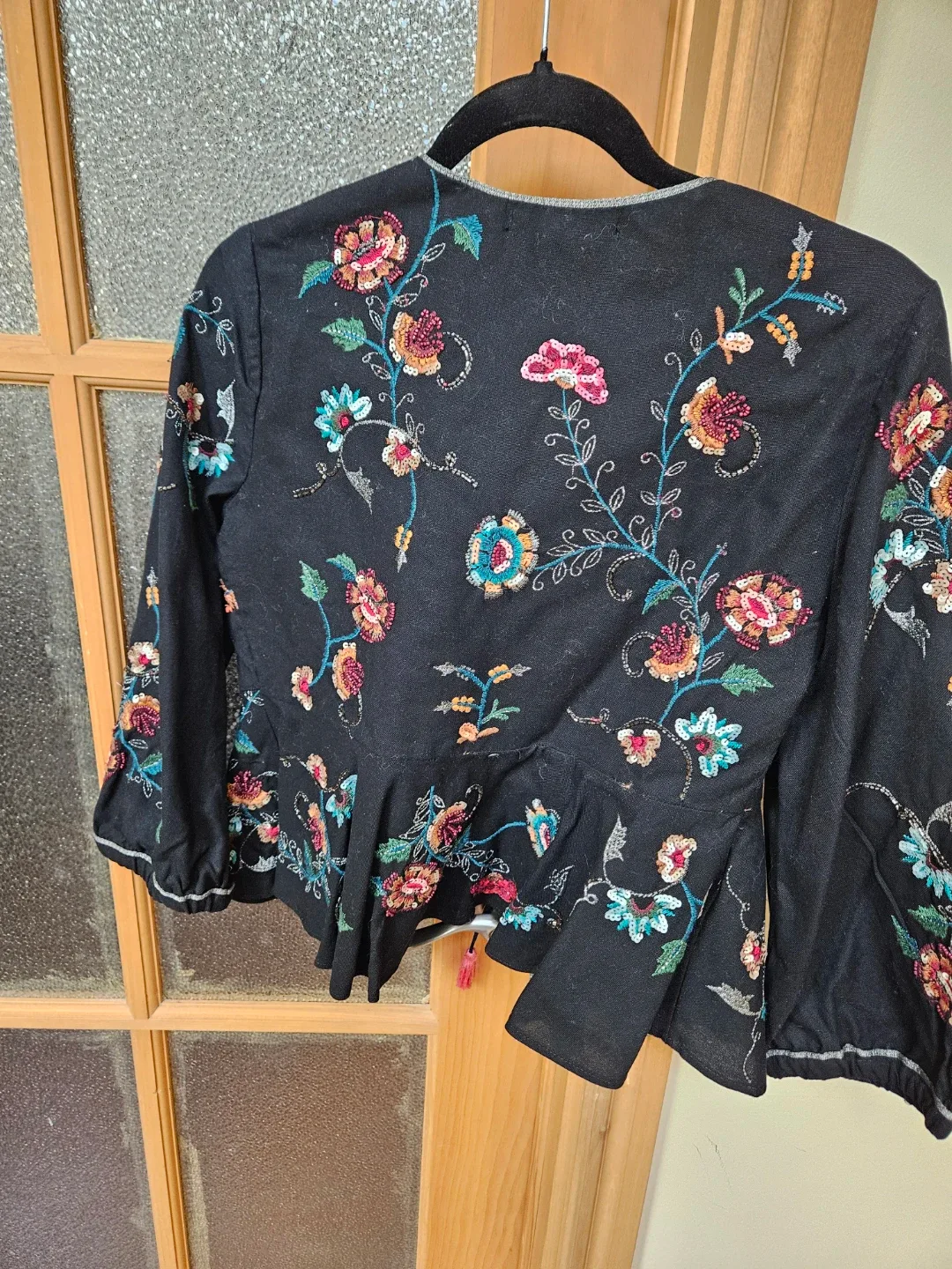 trf_outerwear(Zara) embroidered floral jacket - photo 4